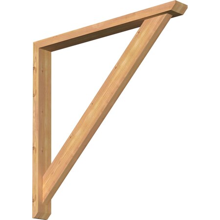 Ekena Millwork Traditional Slat Smooth Bracket w/ Offset Brace, Western Red Cedar, 3 1/2"W x 34"D x 34"H BKT0402X34X34TRA06SWR